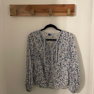 Paisley peasant top